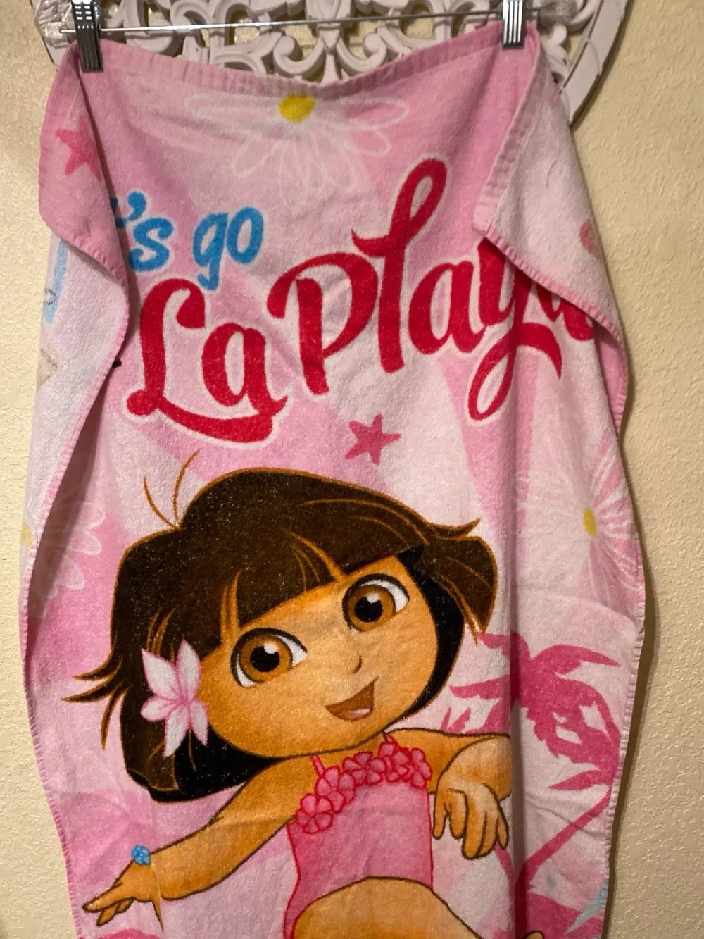 Dora the Explorer Pink Beach Towel - Kids Swim Cover